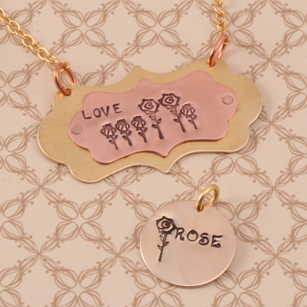 Metal Stamping Tools Open Rose Flower Metal Design Stamp-Beaducation Original